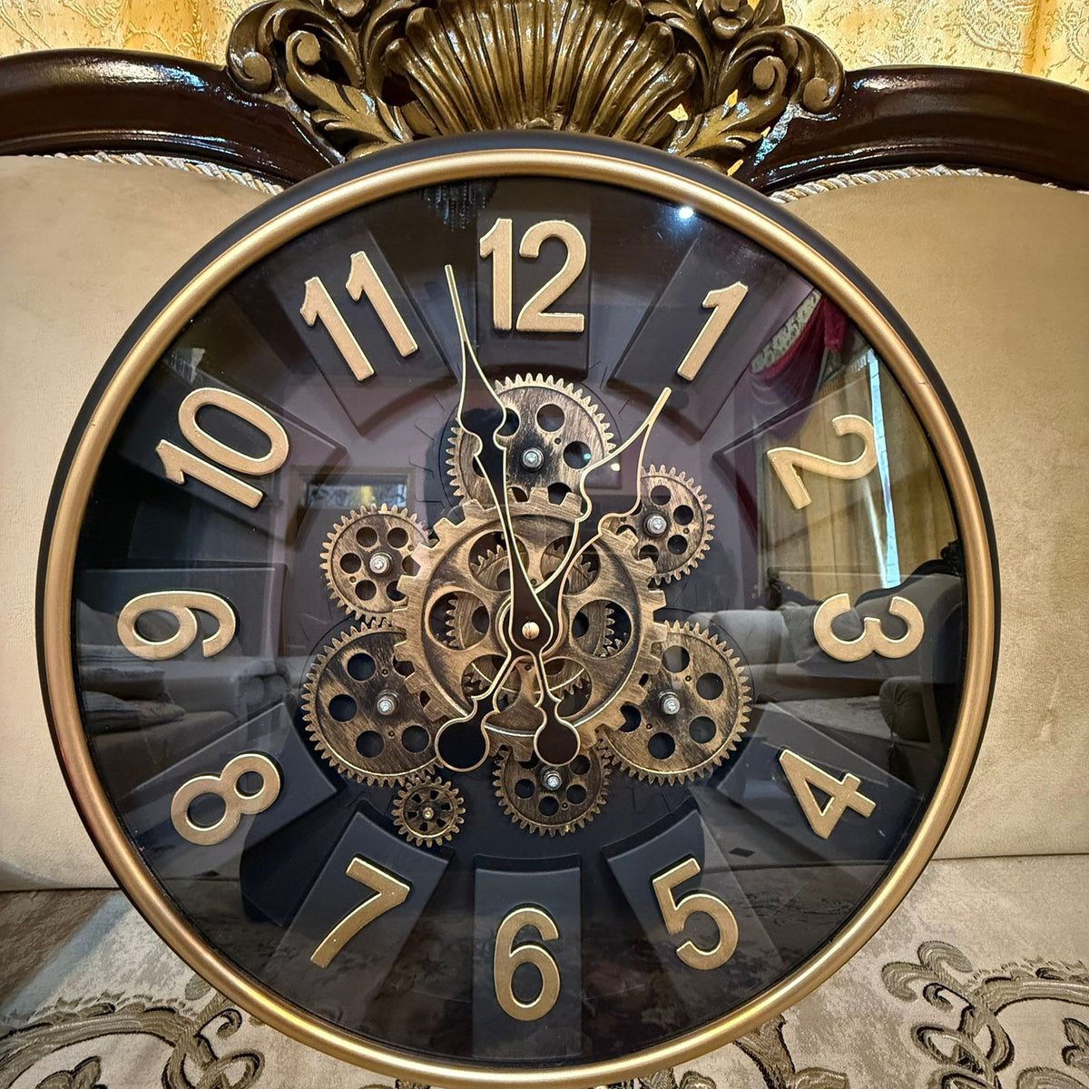 16-Inch Premium Mechanical Gear Wall Clock | Double Movement Industrial Design